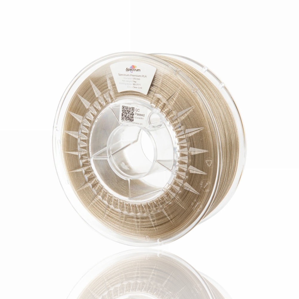 PLA Glitter 1kg Clear Gold - Spectrum Filaments