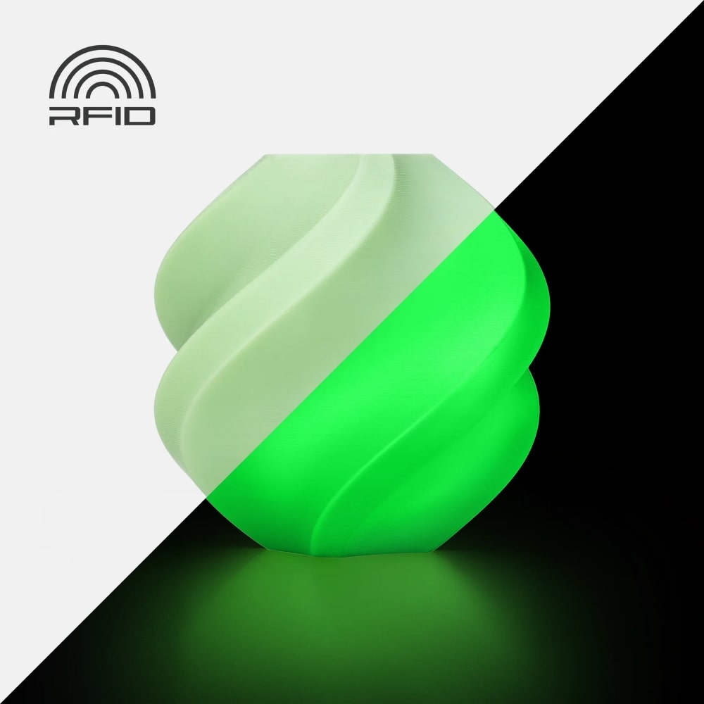 PLA Glow 1kg (With Spool) Green - Bambu Lab