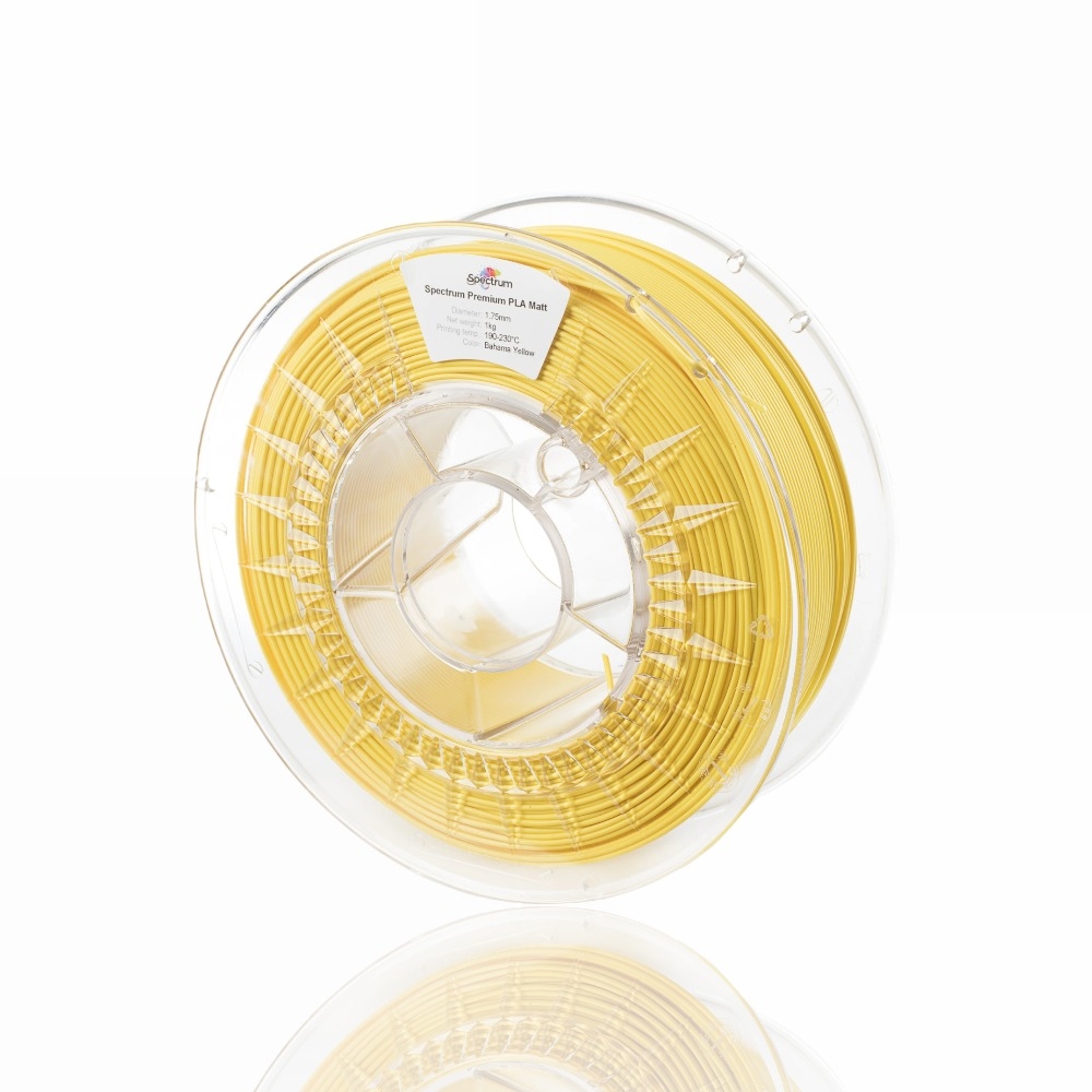PLA Matt 1kg Bahana Yellow - Spectrum Filaments