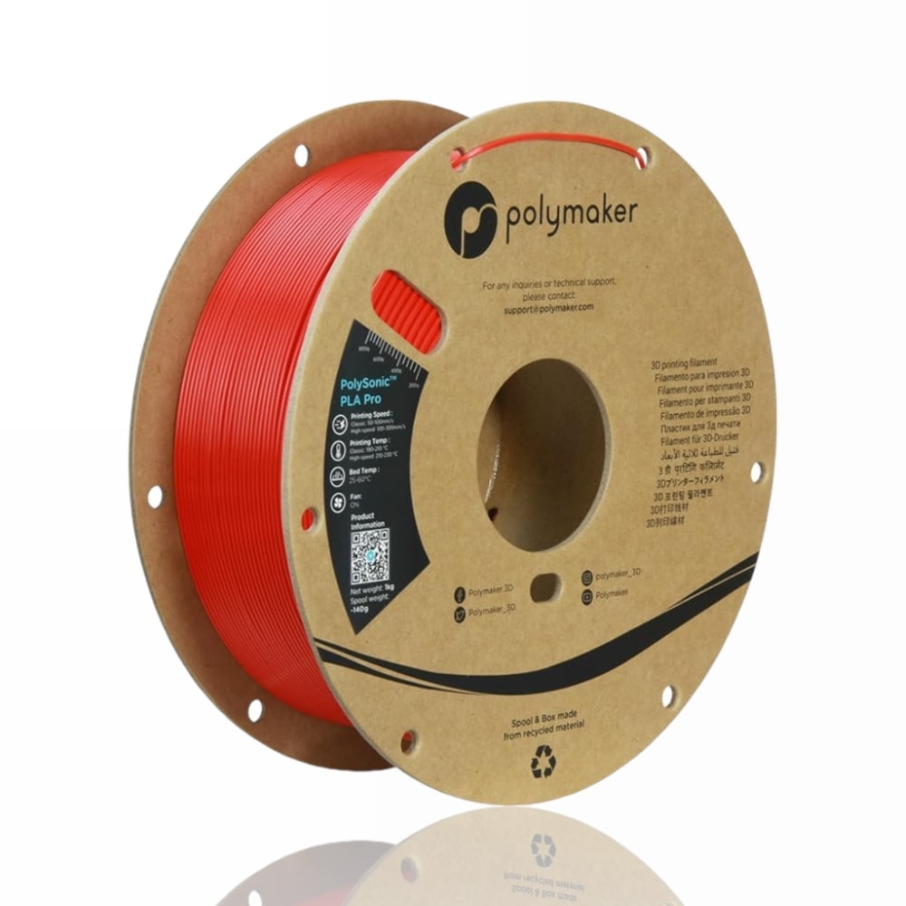 PLA Pro PolySonic™ 1kg Red - Polymaker