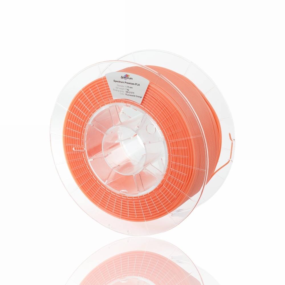 PLA Premium 1kg Fluorescent Orange - Spectrum Filaments