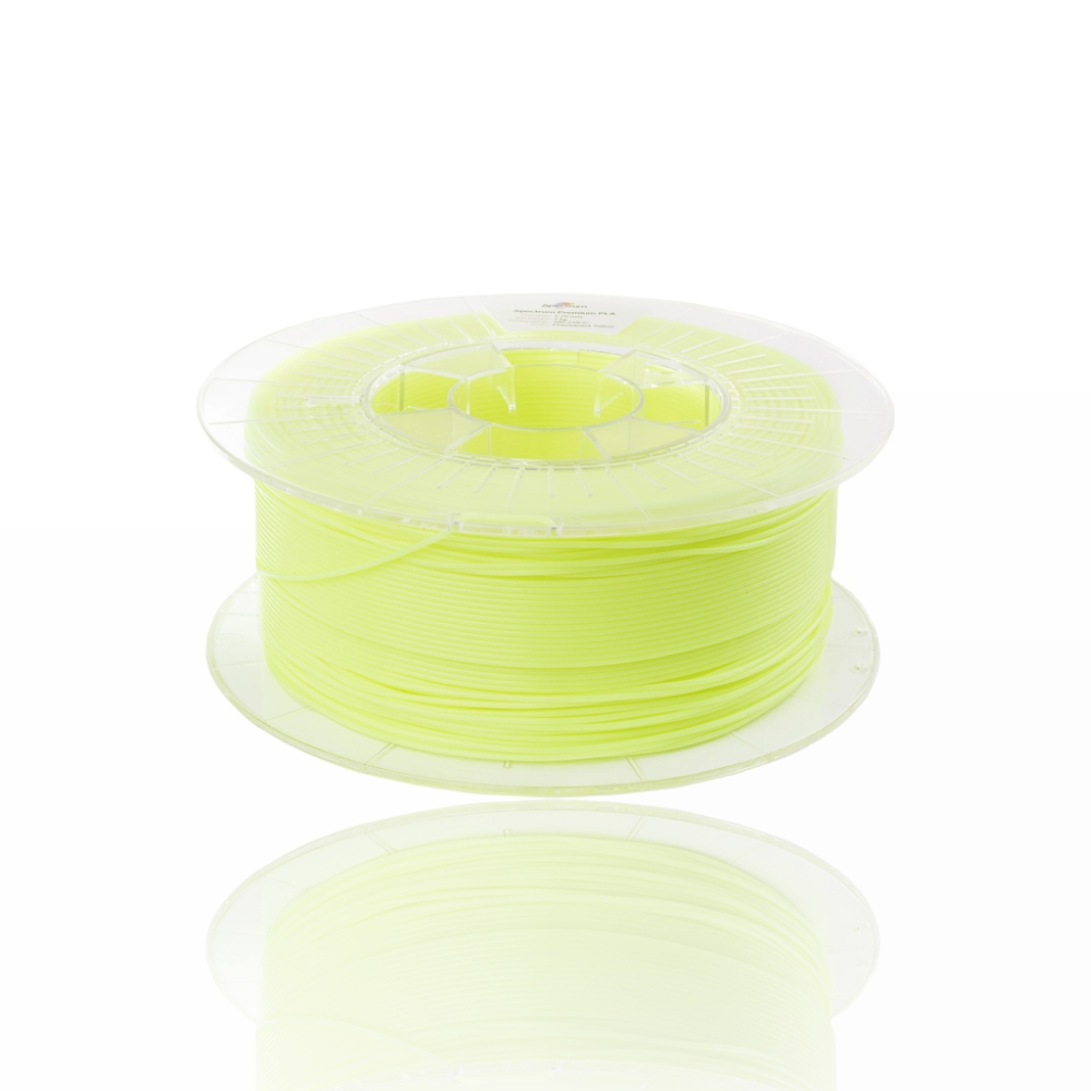 PLA Premium 1kg Fluorescent Yellow - Spectrum Filaments - Image 2