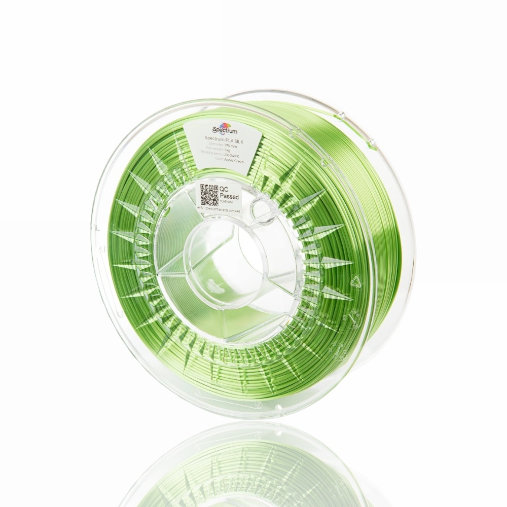 PLA Silk Satin 1kg Apple Green - Spectrum Filaments