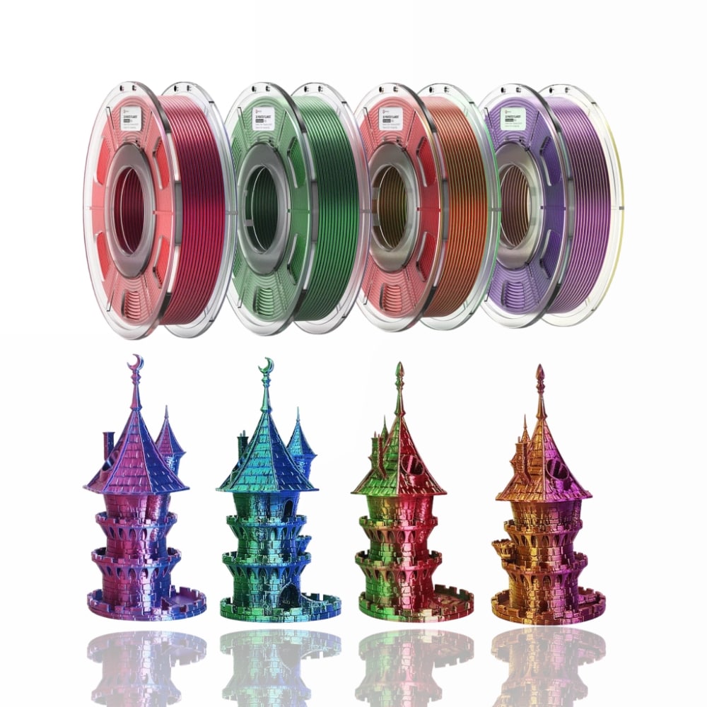 PLA Silk Dual-Color Combination 1kg (0,25kg x4) Pack 1 - ERYONE