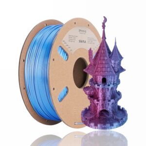 PLA Silk Dual-Color 1kg (Rose Red & Light Blue) - ERYONE