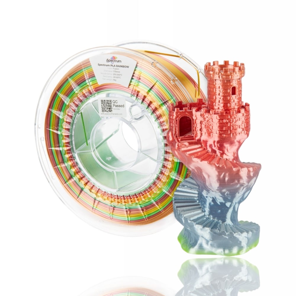 PLA Silk Rainbow 1kg Fusion - Spectrum Filaments