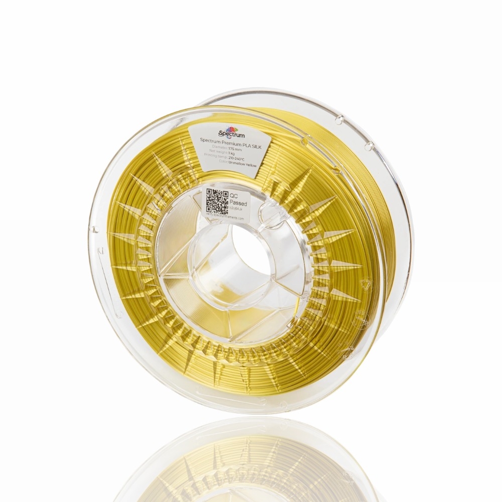 PLA Silk Satin 1kg Unmellow Yellow - Spectrum Filaments