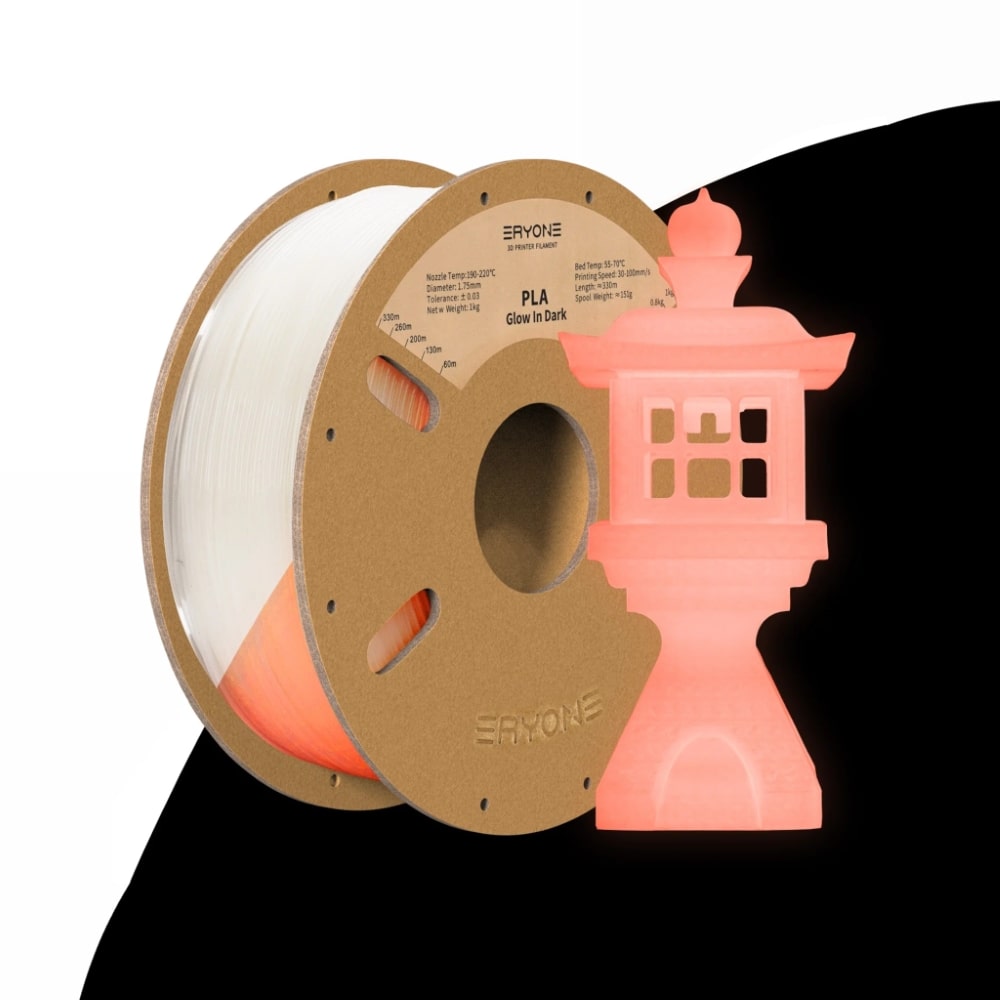 PLA Special Glow in the Dark 1kg Glow Orange Red - ERYONE