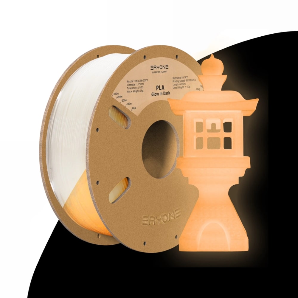 PLA Special Glow in the Dark 1kg Glow Orange Yellow - ERYONE
