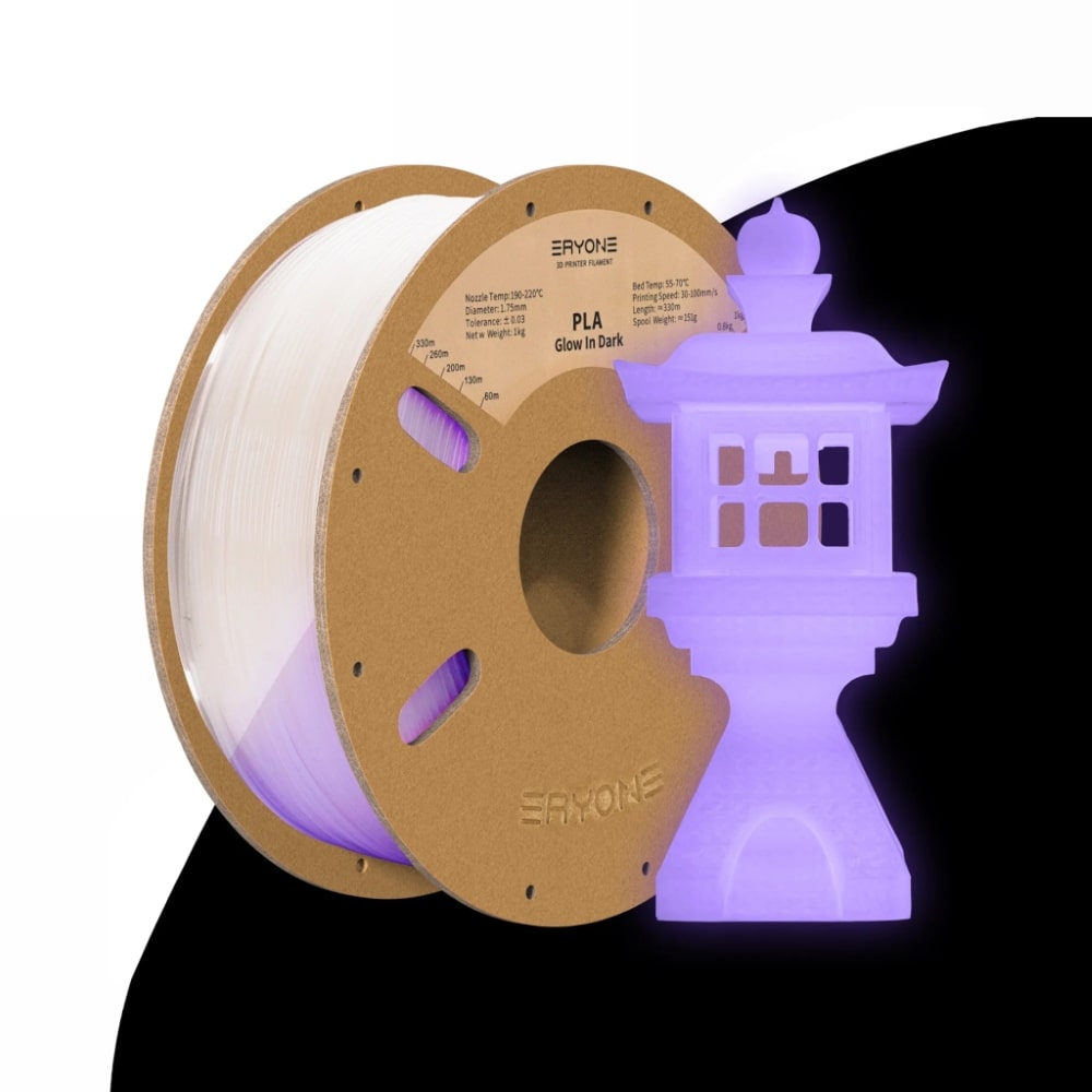 PLA Special Glow in the Dark 1kg Glow Purple - ERYONE