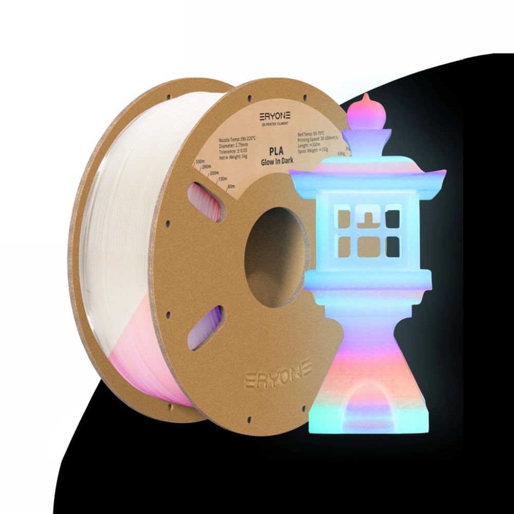 PLA Special Glow in the Dark 1kg Glow Rainbow - ERYONE
