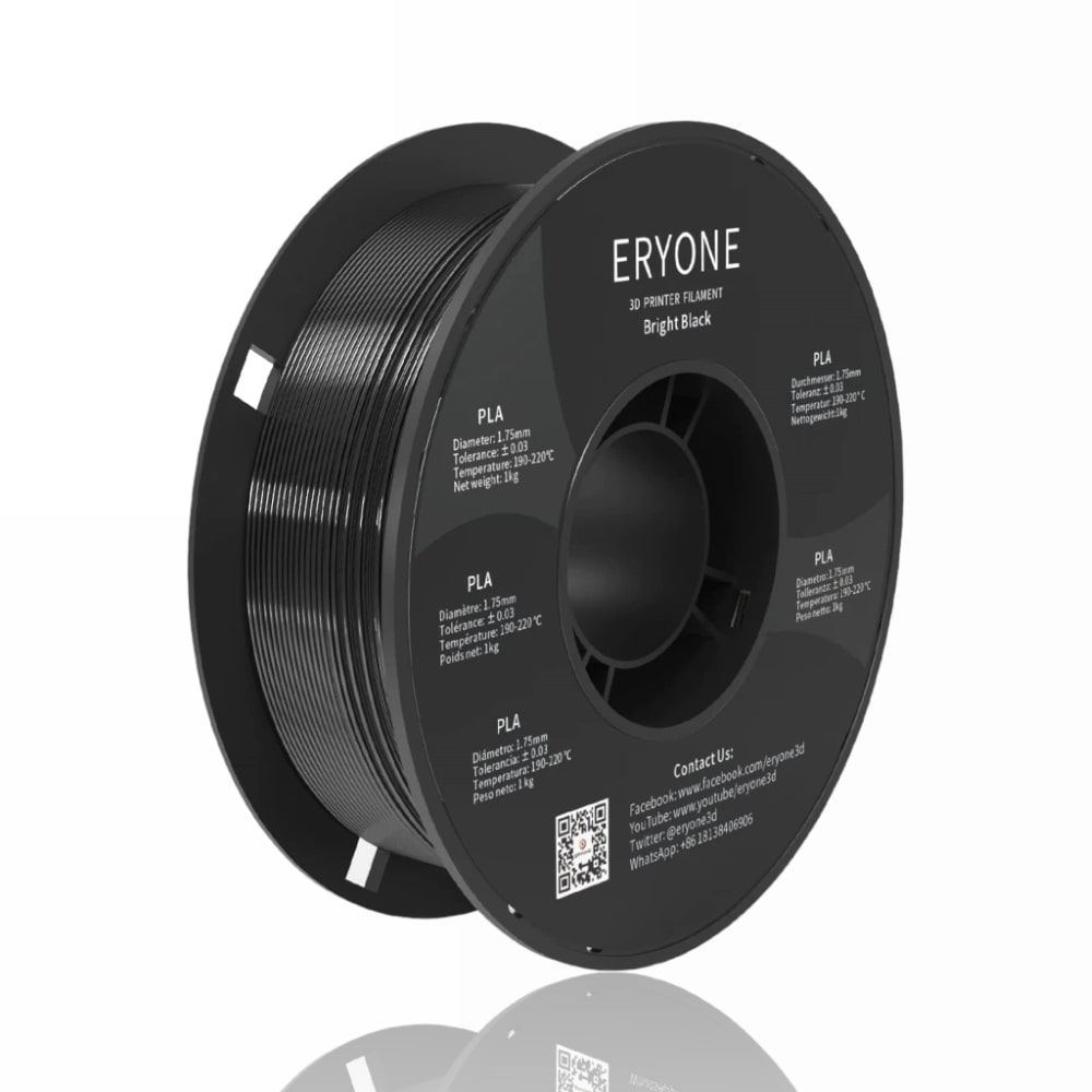 PLA Standard 1kg Bright Black - ERYONE
