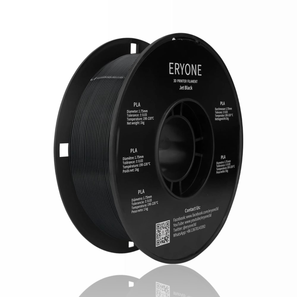 PLA Standard 1kg Jet Black - ERYONE