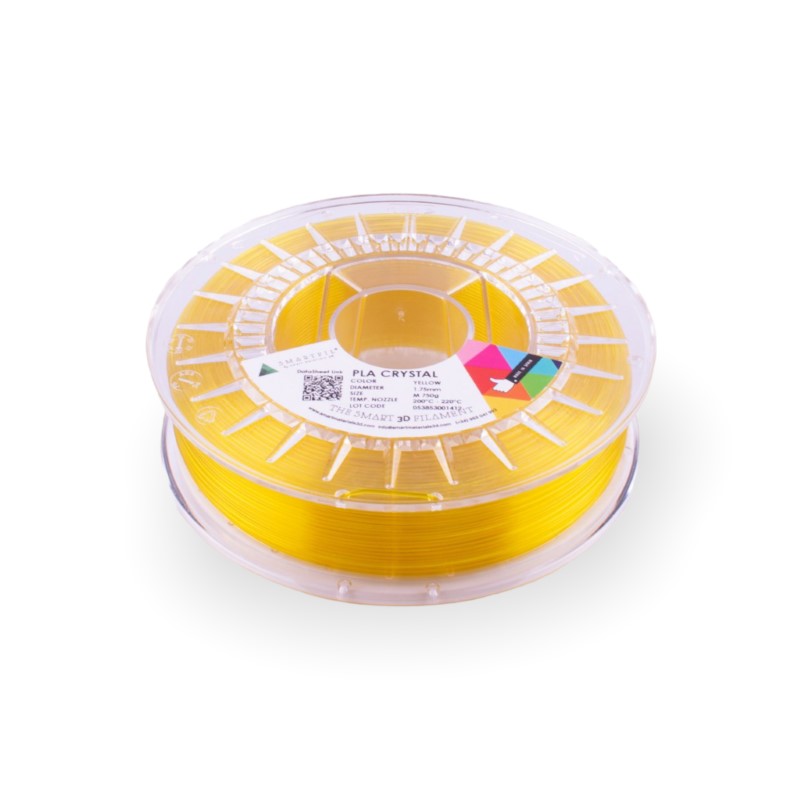 Smartfil PLA CRYSTAL YELLOW M 750g Amarelo Translucido - Smart Materials 3D