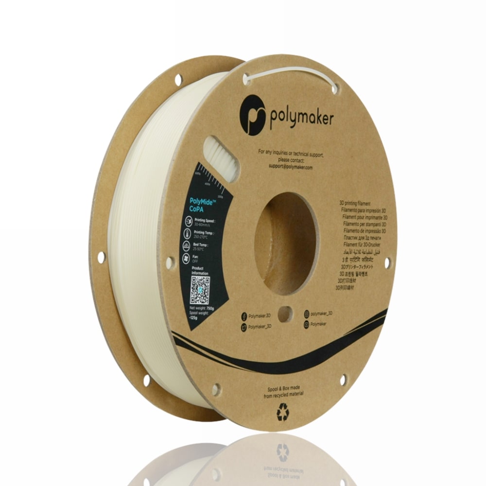PA6 PolyMide CoPA 750g Natural (Clear) - Polymaker – LINHA ANTIGA (Consultar Descrição)