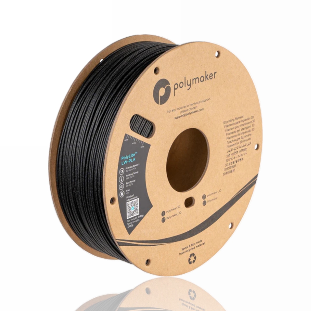 PLA-LW PolyLite 800g Black - Polymaker