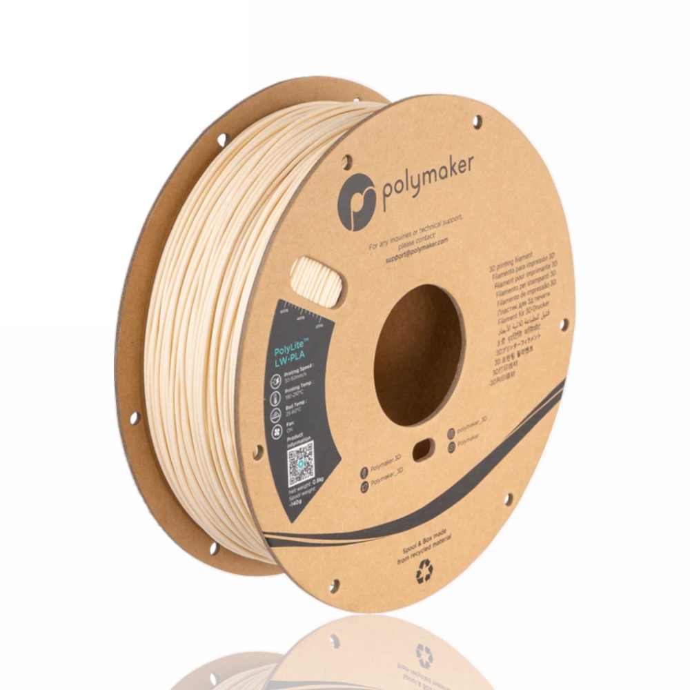 PLA-LW PolyLite 800g White - Polymaker