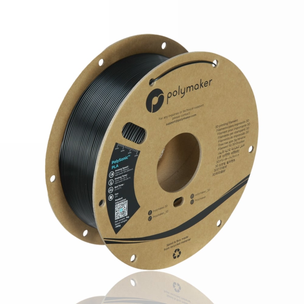 PLA PolySonic™ 1kg Black - Polymaker