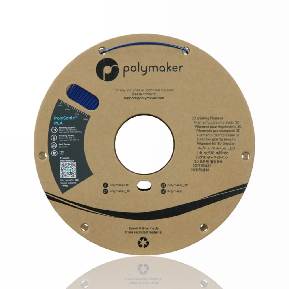 PLA PolySonic™ 1kg Blue - Polymaker - Image 5