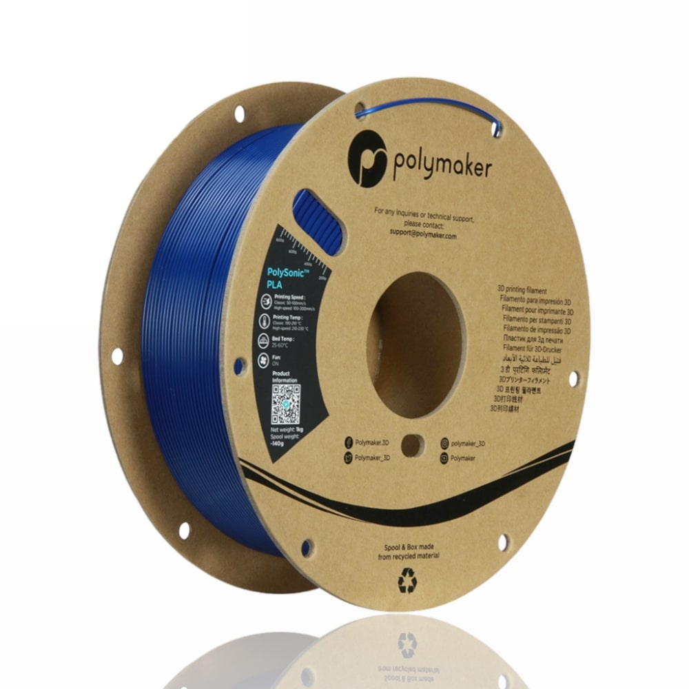 PLA PolySonic™ 1kg Blue - Polymaker - Image 2