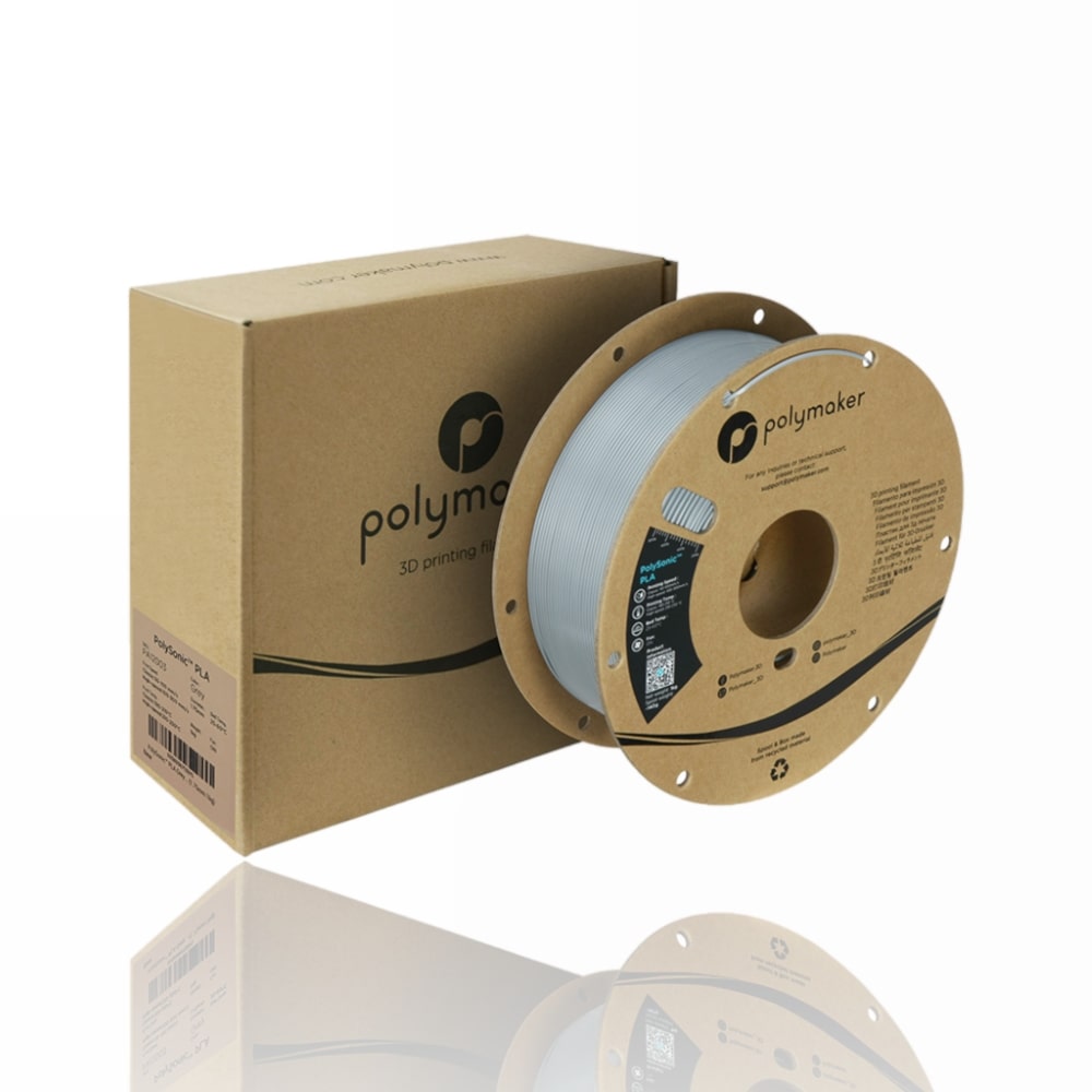 PLA PolySonic™ 1kg Grey - Polymaker - Image 4