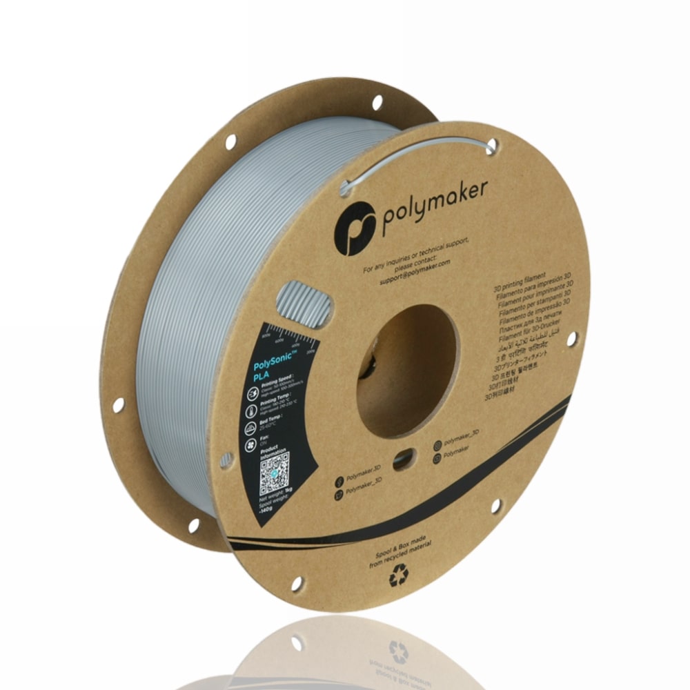 PLA PolySonic™ 1kg Grey - Polymaker