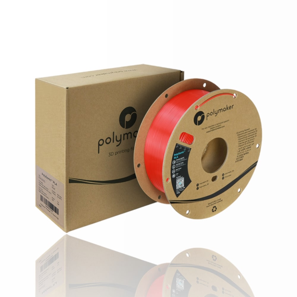 PLA PolySonic™ 1kg Red - Polymaker - Image 4