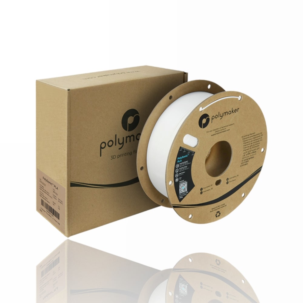 PLA PolySonic™ 1kg White - Polymaker - Image 4