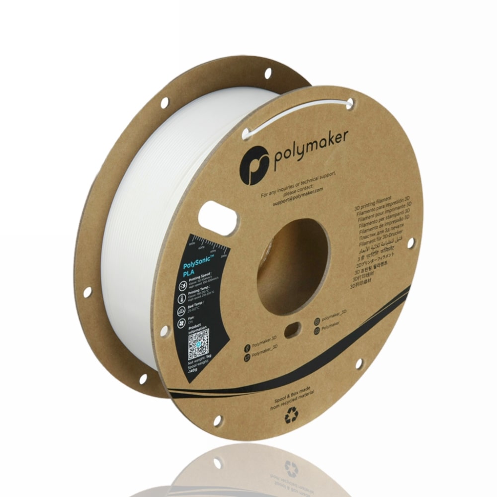 PLA PolySonic™ 1kg White - Polymaker