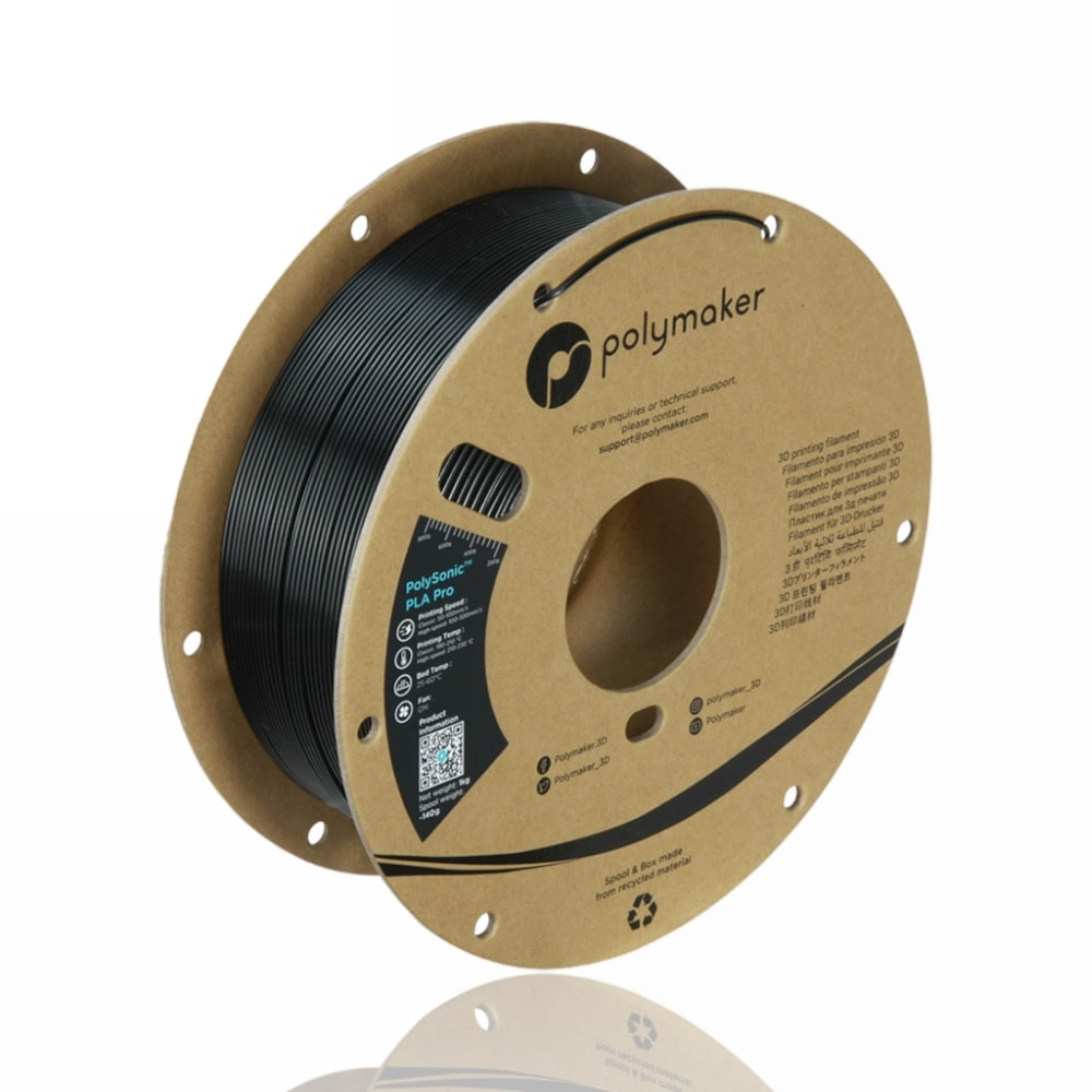 PLA Pro PolySonic™ 1kg Black - Polymaker