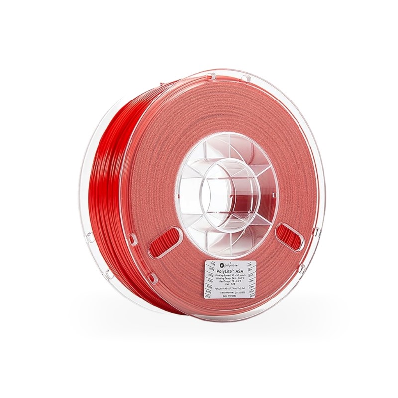 ASA PolyLite 1kg Red - Polymaker