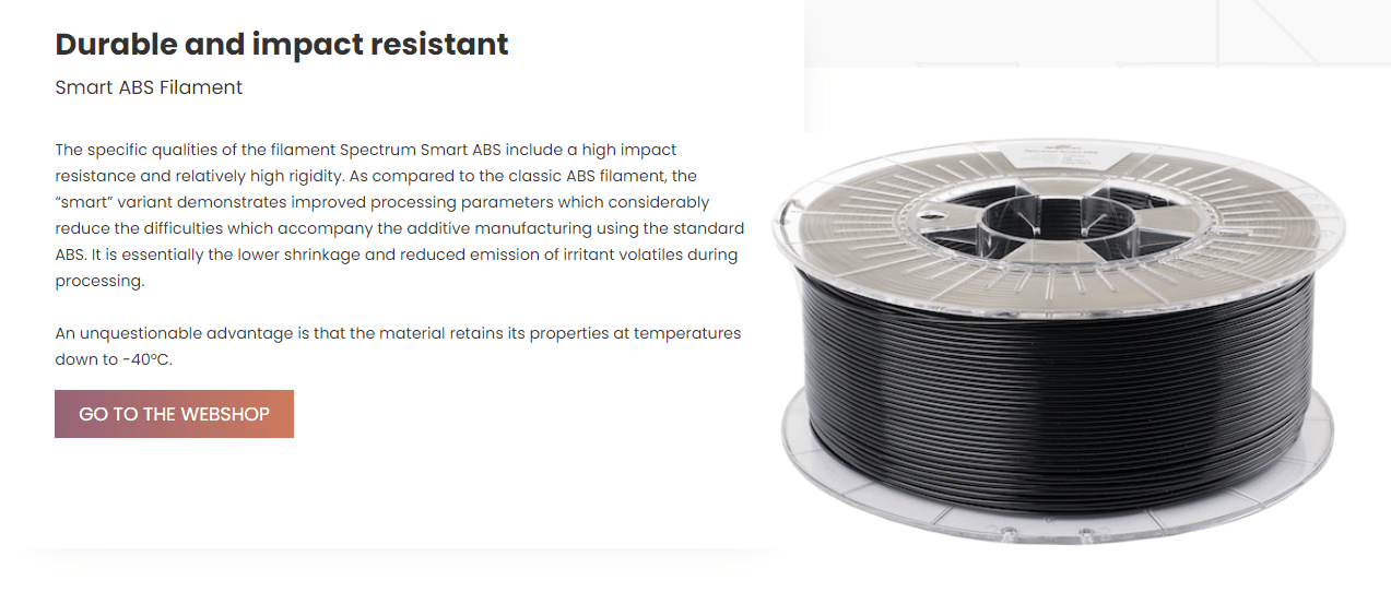 ABS Smart 1kg Polar White - Spectrum Filaments - Image 11