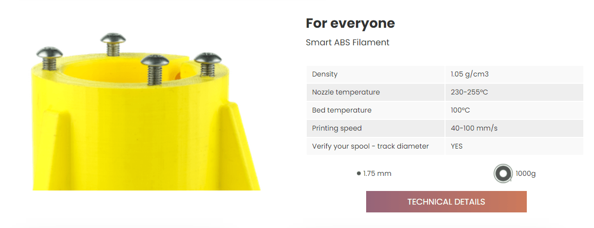 ABS Smart 1kg Polar White - Spectrum Filaments - Image 10