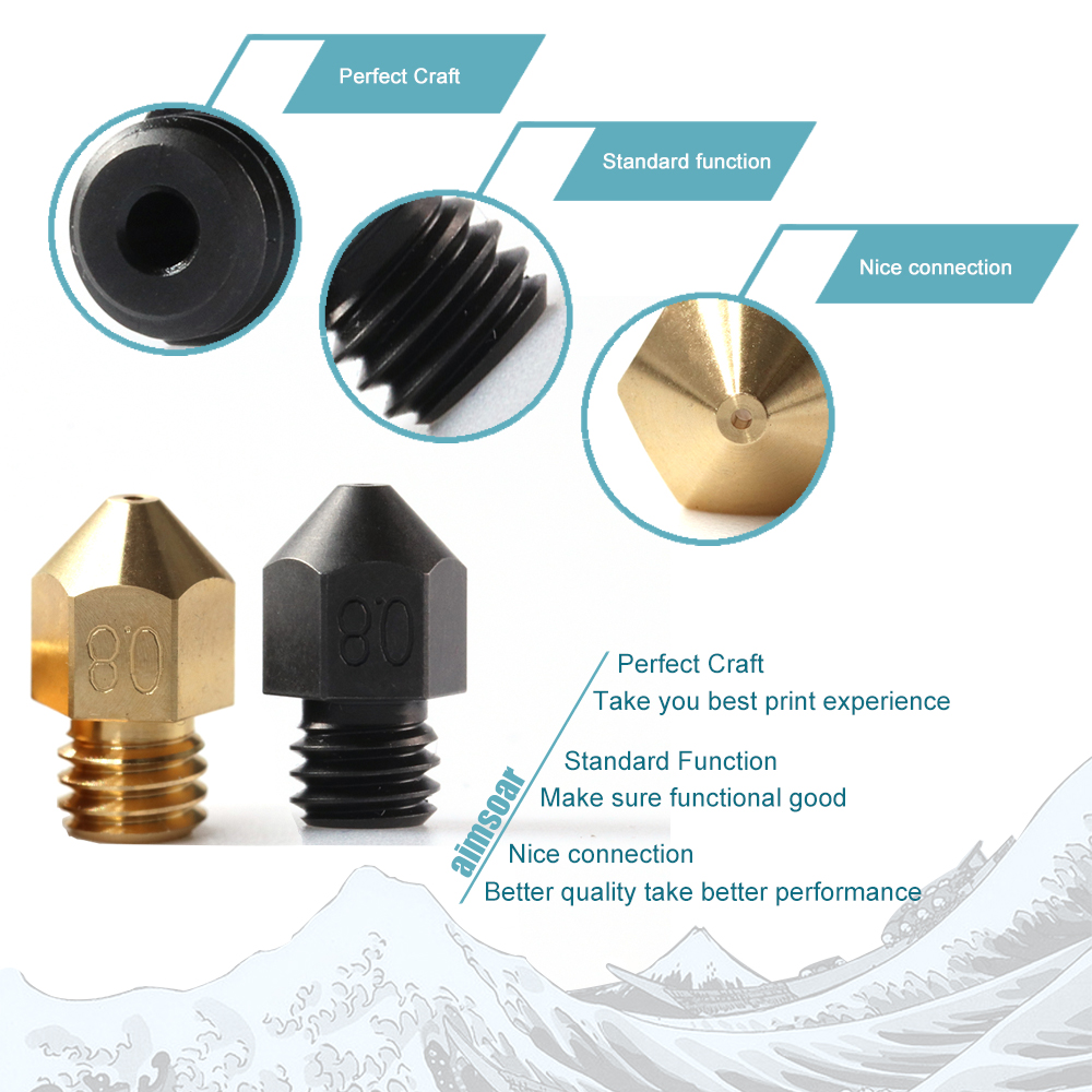 0.6mm B-SERIES PREMIUM Latão Nozzle SWISS MK8  - AIMSOAR - Image 5