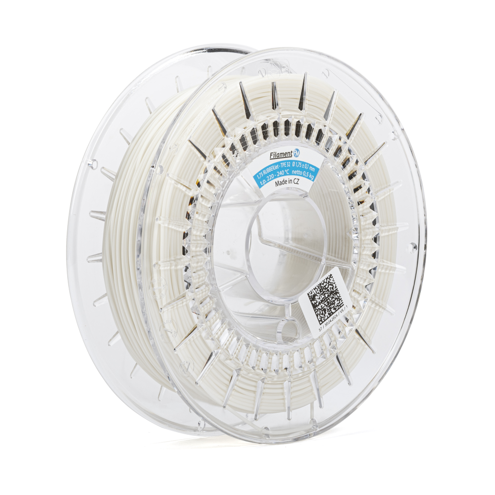 TPE 32 81A 500g RUBBERJET FLEX Natur ( Menos macio ) - Filament PM