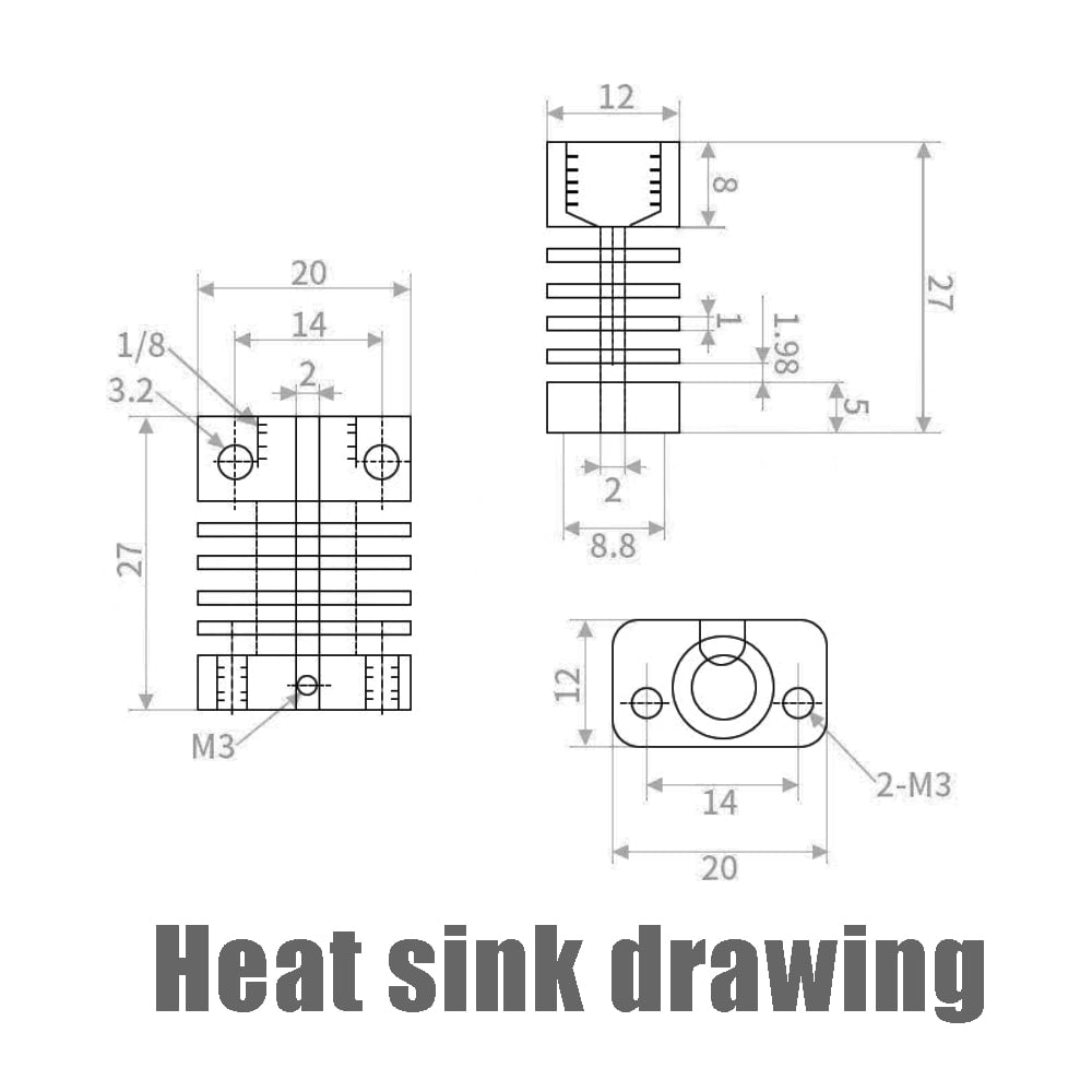 Isolamento de silicone preto para Heat Block Amarelo de Alumínio para CR10 Ender 20X20X10mm  ( Heatblock bloco de aquecimento  ) - AIMSOAR - Image 6