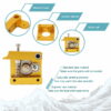 Extrusor Creality de Metal Vermelho para tubo PTFE (Extruder compatível com bowden CR10S-PRO, MAX, CR-10, Ender ) - AIMSOAR