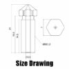 0.4mm B-SERIES PREMIUM Aço Inox Steel Nozzle Volcano (compatível com E3D Tevo Tarantula, Artillery Sidewinder) - AIMSOAR