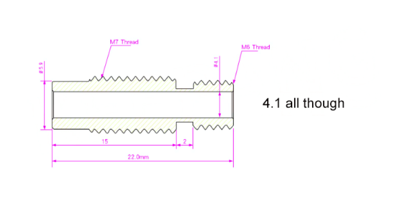 Heat Break V6 Clone PTFE TEFLON ( Heatbreak V6 remote throat compatível com E3D V6) - AIMSOAR - Image 11