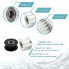 Polia para alinhamento Correia GT2 20 sem Dentes Rolamento 3mm Furo Alumínio ( GT2 timing belt pulley) - AIMSOAR